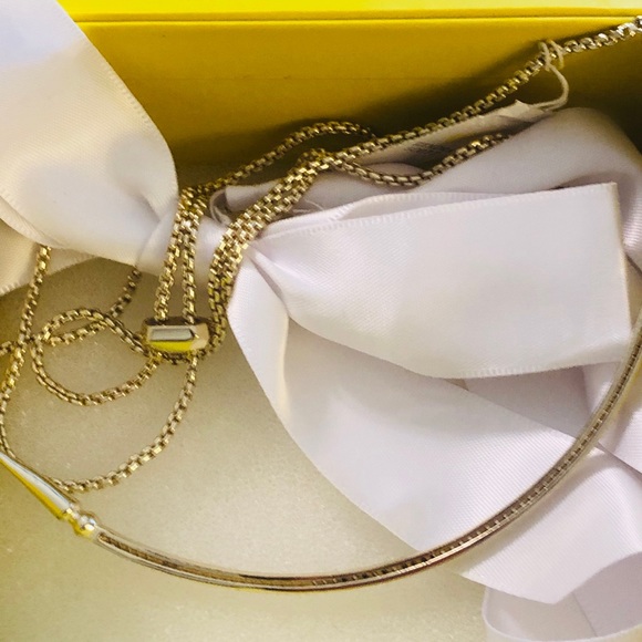 NWT Kendra Scott RARE & Retired Scottie Necklace Yellow Gold & Inlaid CZ’s GORG! - Picture 5 of 16